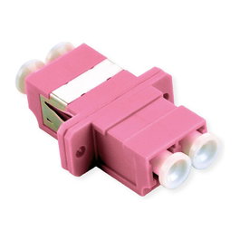 VALUE 21.99.0666 Acoplador de Fibra Óptica OM4 Duplex LC/LC Violeta, 2x LC Hembra Derecho a 2x LC Hembra Derecho