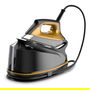 Rowenta DG7644 Compact Steam Pro Estación de Vapor Plancha 2200W 6.4 bar Suela Microsteam 400 HD Láser Vapor 325g/min 1.1L Negro/Oro