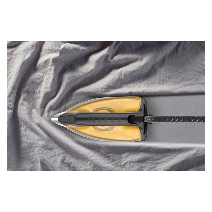 Rowenta DG7644 Compact Steam Pro Estación de Vapor Plancha 2200W 6.4 bar Suela Microsteam 400 HD Láser Vapor 325g/min 1.1L Negro/Oro