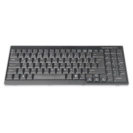 Digitus Teclado Alámbrico Completo 100% Turco Negro para Consolas TFT