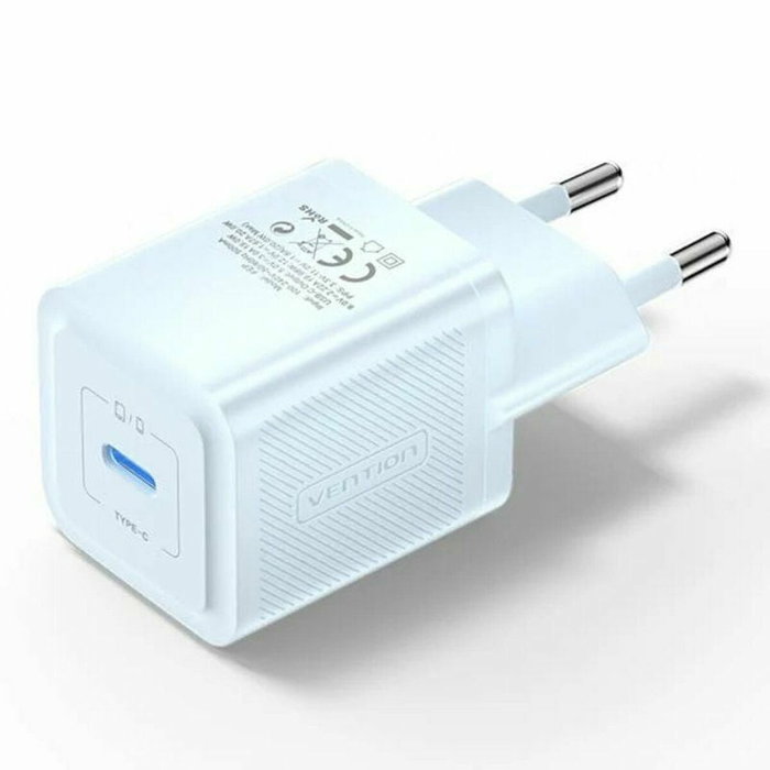 Vention Cargador de Pared GaN FEPL0-EU 1xUSB Tipo-C 20W Azul Vention Cargador de Pared GaN FEPL0-EU 1xUSB Tipo-C 20W Azul