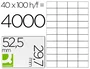 Q-connect KF00574 Etiquetas Blancas 52,5x29,7 mm DIN A4
