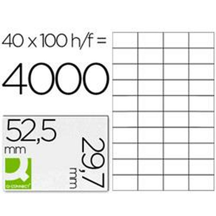 Q-connect KF00574 Etiquetas Blancas 52,5x29,7 mm DIN A4 Q-connect KF00574 Etiquetas Blancas 52,5x29,7 mm DIN A4
