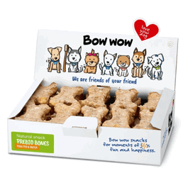 Bowwow Hueso Natural para Perros con Ave y Yuca, 30 Unidades, Sin Cereales, Glucosamina y Condroitina