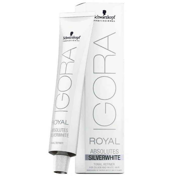 Schwarzkopf Igora R. Absolutes Silverwhite Silver Tinte Profesional para Cabello Blanco y Gris - 4 Tonos Plata Puros para Embellecer y Tonalizar Suavemente Schwarzkopf Igora R. Absolutes Silverwhite Silver Tinte Profesional para Cabello Blanco y Gris - 4 Tonos Plata Puros para Embellecer y Tonalizar Suavemente