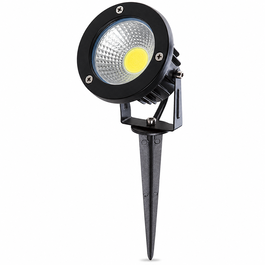 Foco LED COB Jardín Exterior 18W 1620Lm 6000K Blanco Frío Pincho Negro