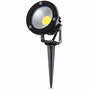 Foco LED COB Jardín Exterior 18W 1620Lm 6000K Blanco Frío Pincho Negro