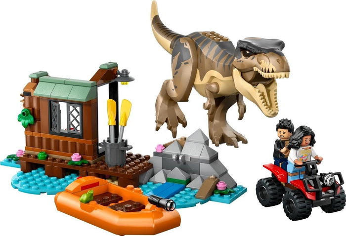 LEGO Jurassic World 76975 Huida por el río y caza T.Rex