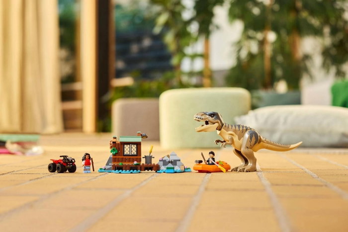 LEGO Jurassic World 76975 Huida por el río y caza T.Rex