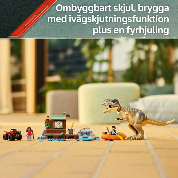 LEGO Jurassic World 76975 Huida por el río y caza T.Rex