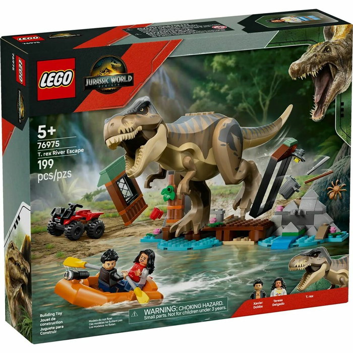 LEGO Jurassic World 76975 Huida por el río y caza T.Rex