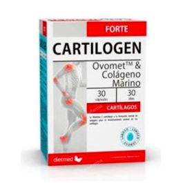 DIETMED Cartilogen Forte 30 Cápsulas - Colágeno Marino, Ovomet, Cúrcuma y Vitamina C para Cartílagos