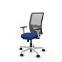 PIQUERAS Y CRESPO Silla de oficina Zulema con mecanismo Sincro/Traslack, Azul y Gris