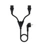 Nanocable Cable de Alimentación Schuko Macho a 2x C13 Hembra, 1,8 m, Negro
