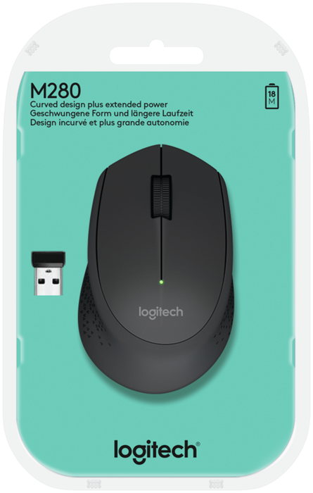 Logitech M280 Ratón Inalámbrico Negro