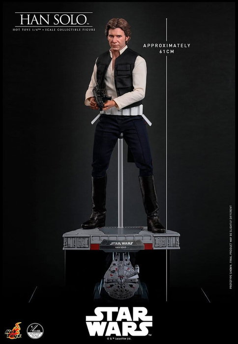 Hot Toys Star Wars Episode IV Han Solo Figura 1/4 (46 cm)