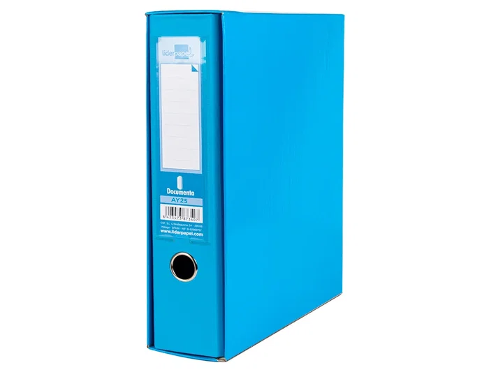 Liderpapel Caja Archivador Palanca Carton Folio Documenta Lomo 75mm Celeste
