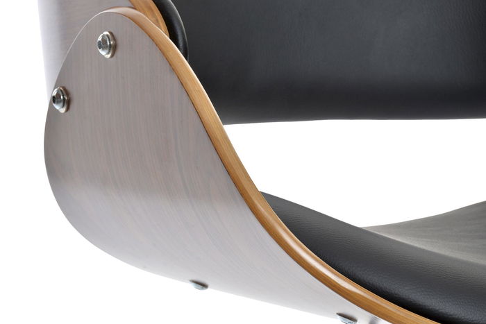 DKD Home Decor Taburete Moderno Negro Marron 54 x 101.5 x 53 cm