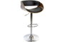 DKD Home Decor Taburete de PU Nogal Ajustable Cromado