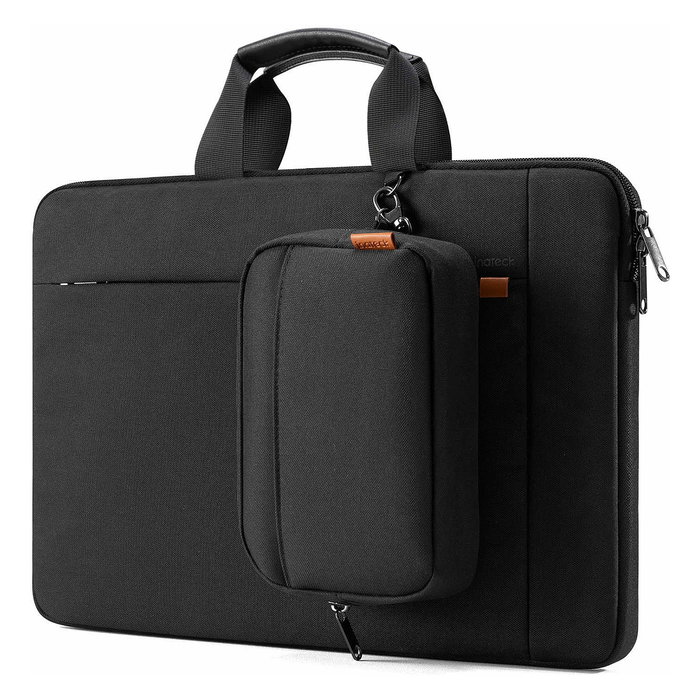 Inateck LB02014-15_BLACK Maletín para Portátil 15.6" (40.6 cm) Negro Resistente al Agua Spritzwassergeschützt con Cremallera y Compartimento para Tableta