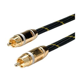 ROLINE 11.09.4252 Cinch-Kabel ST/ST 5m Oro Blanco