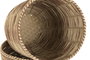 DKD Home Decor Macetero Urban Bicolor Fibra Trenzada Metal 37x37x81 cm Set 2 Unidades