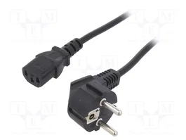 ESPE Cable de Alimentación H05VV-F 3x0,75mm2 Negro 1,8m