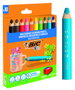 BIC Lápices de Colores Kids Multisuperficies 3 en 1 Estuche de 10