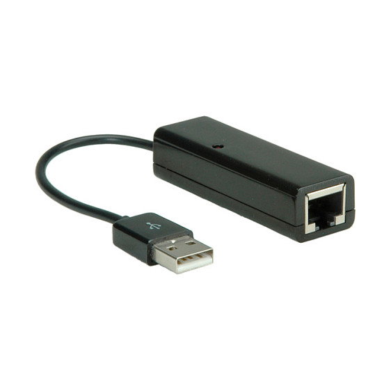 VALUE Adaptador USB 2.0 a RJ45 Ethernet, Negro, Full Duplex, 65 x 22 x 17 mm VALUE Adaptador USB 2.0 a RJ45 Ethernet, Negro, Full Duplex, 65 x 22 x 17 mm