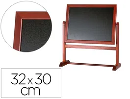 Liderpapel Pizarra Marron Hosteleria Doble Cara Volteable para Rotuladores 32x30 cm