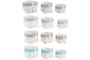DKD Home Decor Set de 3 Cestas de Algodón y Poliéster Blanco y Multicolor
