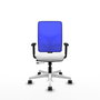 PIQUERAS Y CRESPO Silla de oficina Motilla con mecanismo Sincro/Traslack, Azul y Blanco