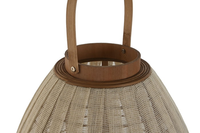 DKD Home Decor Portavelas de Madera y Lino Crudo