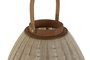 DKD Home Decor Portavelas de Madera y Lino Crudo