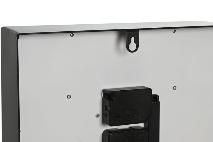 DKD Home Decor Reloj de Pared Vintage Negro Blanco Metal Cristal 27.5 x 40.5 x 6.5 cm (2 Unidades)