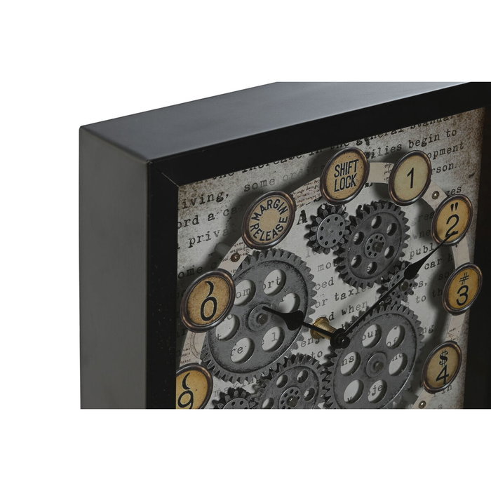 DKD Home Decor Reloj de Pared de Metal y Cristal Surtido de 2 Unidades
