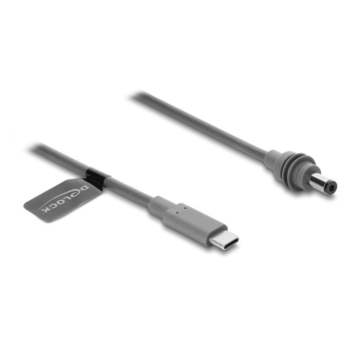 DeLOCK 91820 Cable de alimentación USB Type-C™ a DC 5,5 x 2,1 mm, 2 m, compatible con Starlink Mini, gris