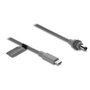 DeLOCK 91820 Cable de alimentación USB Type-C™ a DC 5,5 x 2,1 mm, 2 m, compatible con Starlink Mini, gris