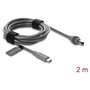 DeLOCK 91820 Cable de alimentación USB Type-C™ a DC 5,5 x 2,1 mm, 2 m, compatible con Starlink Mini, gris