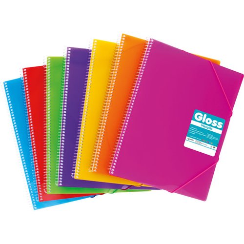 Carpeta Fundas (Tarifario) Grafoplas Espiral Pp Rigido Maxiplas Gloss A4 40 F.Fucsia (Set de 4)