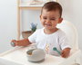 KioKids Cuenco de Silicona Caracol Gris con Ventosa, Apto Microondas y Lavavajillas, +6 meses, 9x17 cm