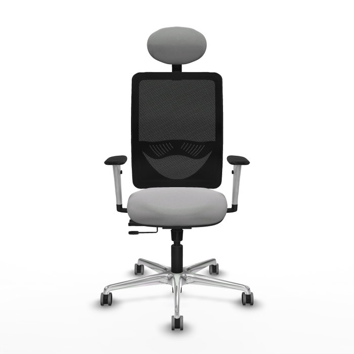 PIQUERAS Y CRESPO Silla de oficina Zulema Gris claro con mecanismo Sincro/Traslack