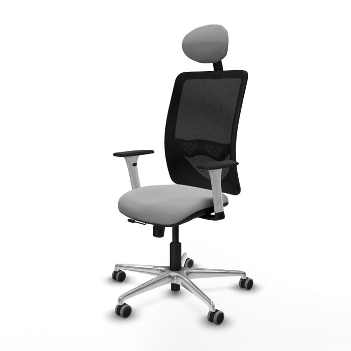 PIQUERAS Y CRESPO Silla de oficina Zulema Gris claro con mecanismo Sincro/Traslack