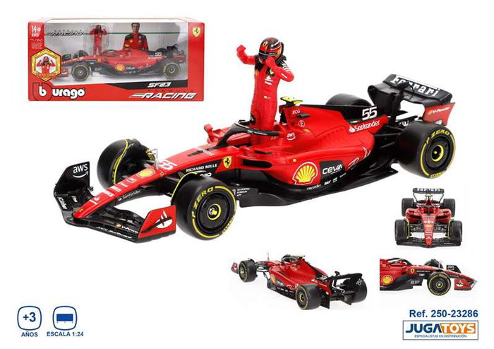 Burago Ferrari F1 Racing Sf23 Carlos Sainz Escala 1:24 Burago Ferrari F1 Racing Sf23 Carlos Sainz Escala 1:24