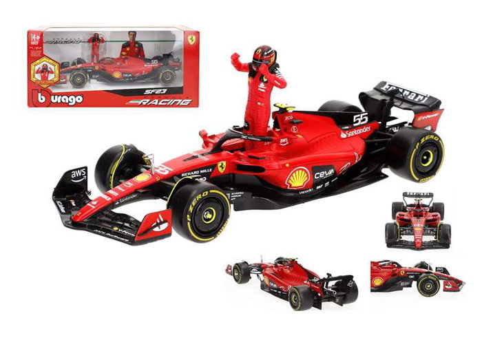 Burago Ferrari F1 Racing Sf23 Carlos Sainz Escala 1:24 Burago Ferrari F1 Racing Sf23 Carlos Sainz Escala 1:24
