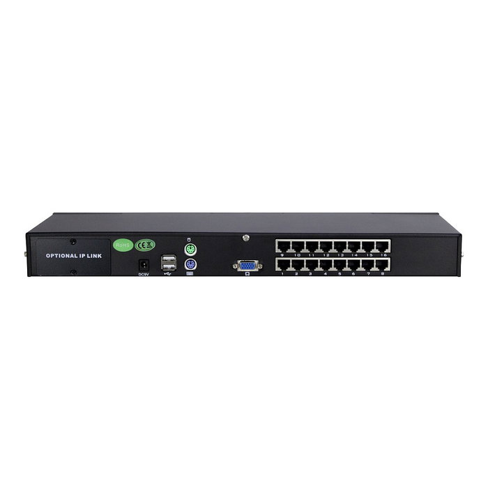 Inter-Tech KVM Switch KS-3116 RJ45 de 16 puertos