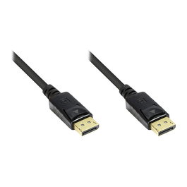 Alcasa Cable DisplayPort a DisplayPort (DisplayPort) 0.5m 4K Ultra HD 4096x2160 DPCP HDCP Gold Male-Male 30 AWG