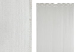 DKD Home Decor Cortina de Rejilla Poliéster 140x260x260 Blanco