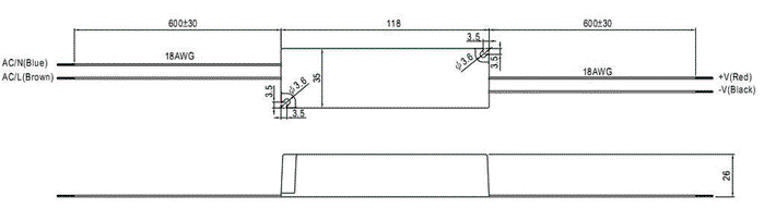 MEAN WELL LPV-20-12 Alimentador LED 20W 12VDC 1,67A