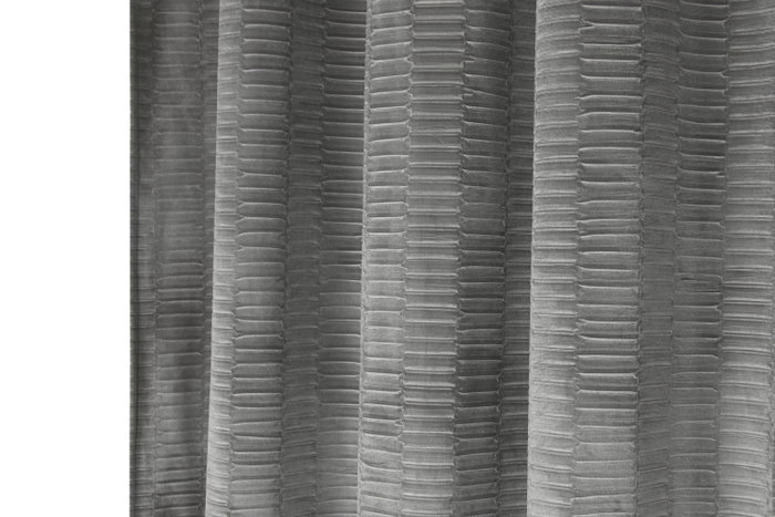 DKD Home Decor Cortina de Poliéster Gris Claro 140x260 con 8 Anillas